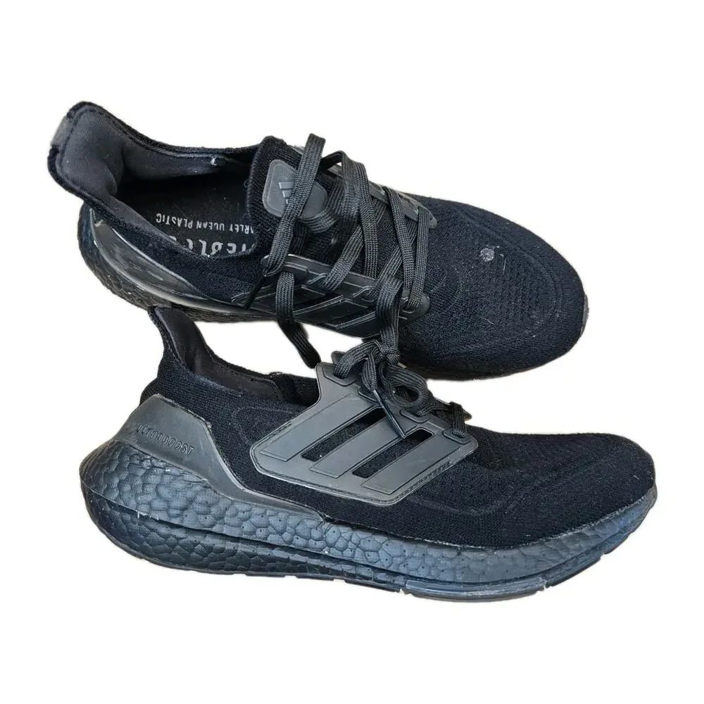 Adidas UltraBoost 21 Triple Black Women Sz 7.5 UltraBoost Adidas - Picture 1 of 15